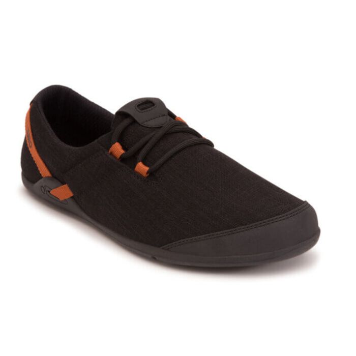 Hana - Casual Canvas Comfort - Men-BLACK / RUST (RAIN-FRIENDLY HEMP)