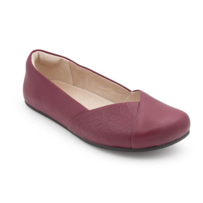 Phoenix Leather - Women's Dressy Flat-RASPBERRY