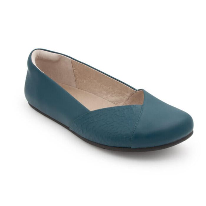 Phoenix Leather - Women's Dressy Flat-TEAL