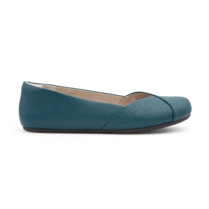 Phoenix Leather - Women\'s Dressy Flat-TEAL