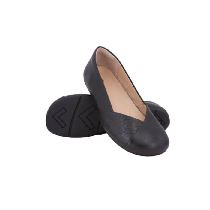 Phoenix Leather - Women\'s Dressy Flat-BLACK