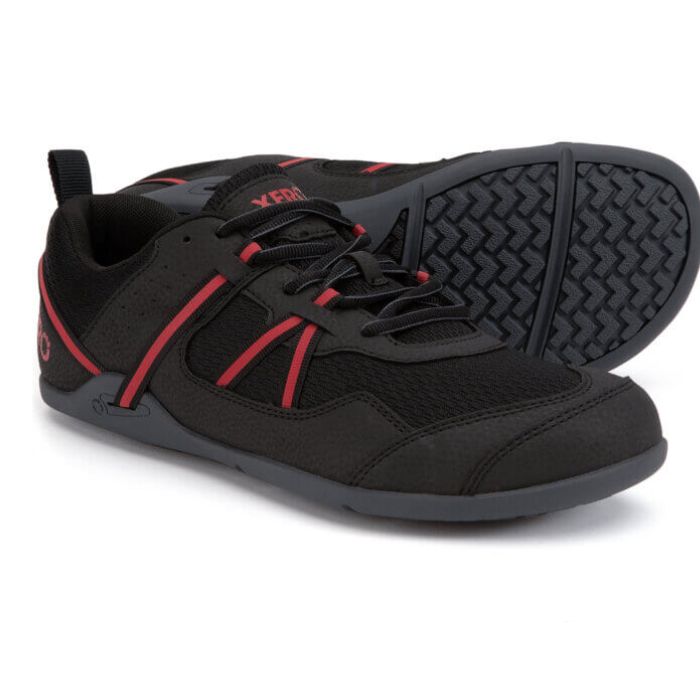 Prio Running and Fitness Shoe - Men-BLACK / SAMBA RED